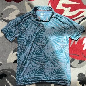 Men'sBlue Fishing/Ocean Patterned Polo Shirt